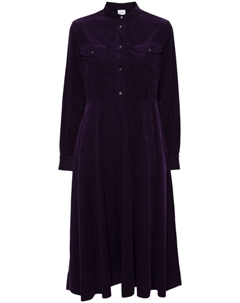 Вельветовое хлопковое платье, фиолетовый Aspesi