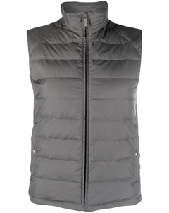 Дутый жилет с полосками 4-Bar, серый Thom browne