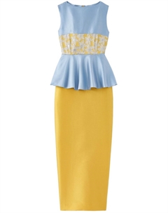 Платье миди Cy с баской, желтый D'estrëe