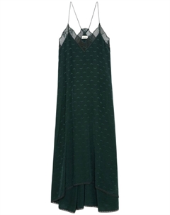 Платье-комбинация с логотипом, зеленый Zadig&voltaire