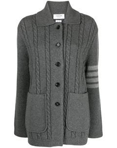 Бомбер фактурной вязки, серый Thom browne