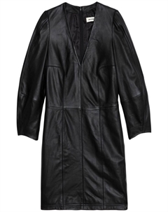 Кожаное мини-платье, черный Zadig&voltaire