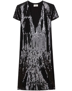 Мини-платье Rashu с пайетками, черный Zadig&voltaire