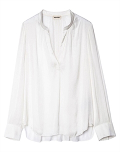 Блузка со сборками, белый Zadig&voltaire