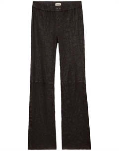 Полин кожаные брюки, коричневый Zadig&voltaire