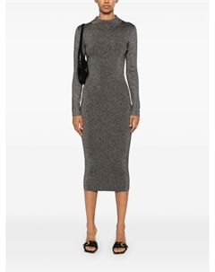 Платье миди из ламе, черный Michael michael kors