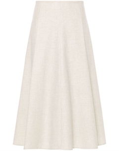 Юбка А-силуэта со складками, нейтральный цвет Brunello cucinelli