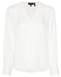 Шелковая рубашка, нейтральный цвет Theory