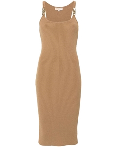 Платье миди в рубчик, коричневый Michael michael kors