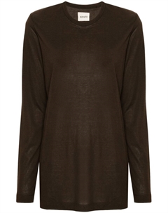 Топ The Morton из джерси, коричневый Khaite