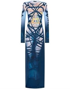 Макси-платье с графическим принтом, синий Y / project