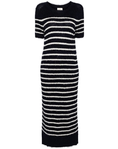 Трикотажное платье в полоску, синий Khaite