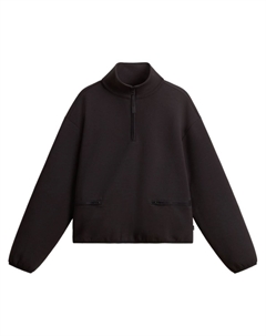 Флисовая толстовка на молнии, черный Woolrich