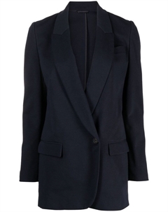 Однобортный пиджак строгого кроя, синий Brunello cucinelli
