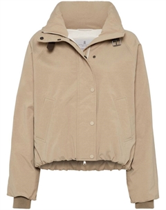 Пуховик с длинными рукавами, нейтральный цвет Brunello cucinelli