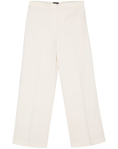 Креповые брюки широкого кроя, белый Theory