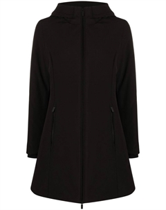 Пуховик на молнии с капюшоном, черный Woolrich