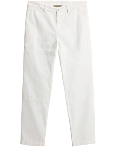 Брюки прямого покроя, окрашенные в готовом виде, белый Woolrich