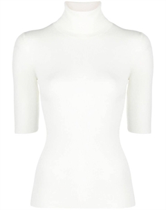 Джемпер в рубчик с высоким воротником, нейтральный цвет Theory