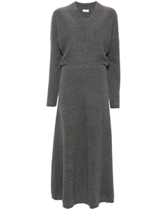 Платье макси в рубчик, серый Brunello cucinelli