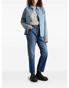 Шерстяная рубашка с пуговицами, синий Woolrich