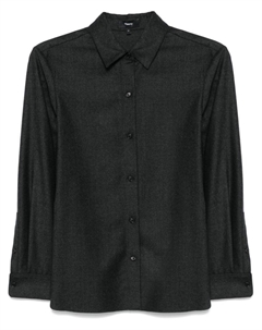 Рубашка из натуральной шерсти, серый Theory