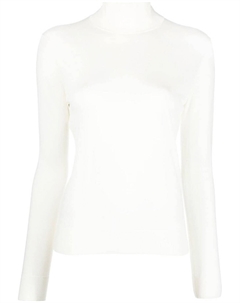 Джемпер в рубчик с высоким воротником, нейтральный цвет Theory