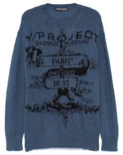 Свитер с логотипом, синий Y / project