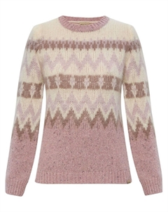 Джемпер с длинными рукавами, связанный интарсией, розовый Woolrich