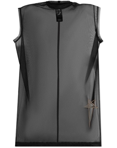 X Champion сетчатый топ с вышитым логотипом, черный Rick owens