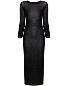 DRKSHDW платье макси в рубчик, черный Rick owens