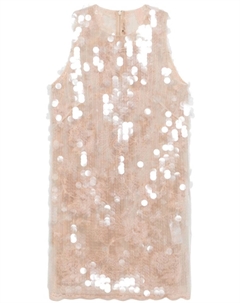 Платье мини с пайетками, нейтральный цвет Ermanno scervino