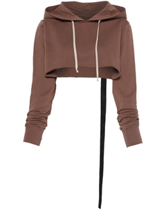 DRKSHDW укороченное худи, коричневый Rick owens