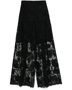 Кружевные брюки палаццо, черный Ermanno scervino