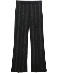 Широкие брюки в полоску, черный Msgm