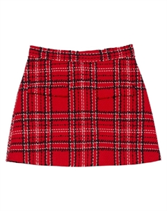 Шорты в клетку, красный Msgm