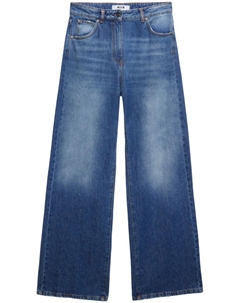 Широкие джинсы с логотипом, синий Msgm