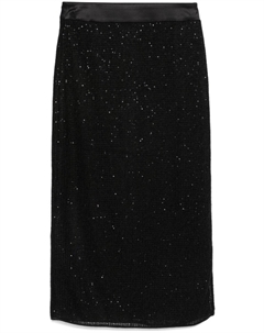 Сетчатая юбка миди, черный Peserico