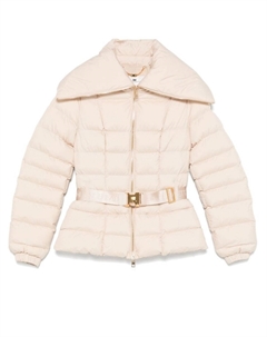 Стеганый пуховик, нейтральный цвет Elisabetta franchi