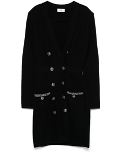 Платье-блейзер из букле, черный Elisabetta franchi