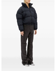 Пуховик с абстрактным принтом, черный Msgm