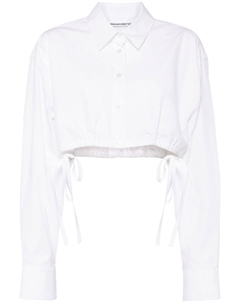 Укороченная рубашка, украшенная стразами, белый Alexander wang