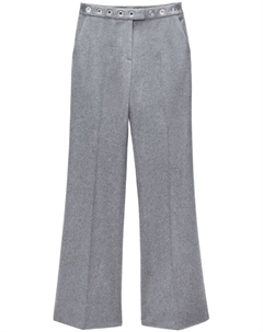 Строгие брюки с люверсами, серый Msgm