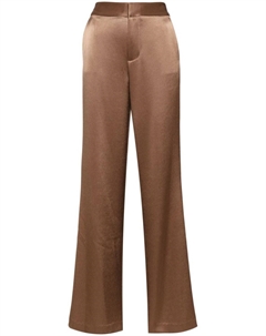 Брюки Calvin с атласной отделкой, коричневый Alice+olivia