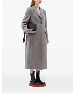 Пальто с зазубренными лацканами и застежкой на пуговицы, серый Msgm