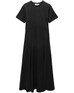 Платье макси с вышитым логотипом, черный Msgm