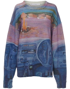 Джемпер с принтом, синий Jw anderson