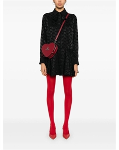 Мини-платье с логотипом и жаккардом, черный Msgm