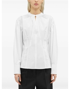 Блузка с длинными рукавами и сборками, белый Msgm