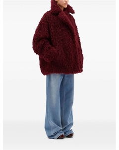 Однобортный пиджак с бахромой, красный Msgm